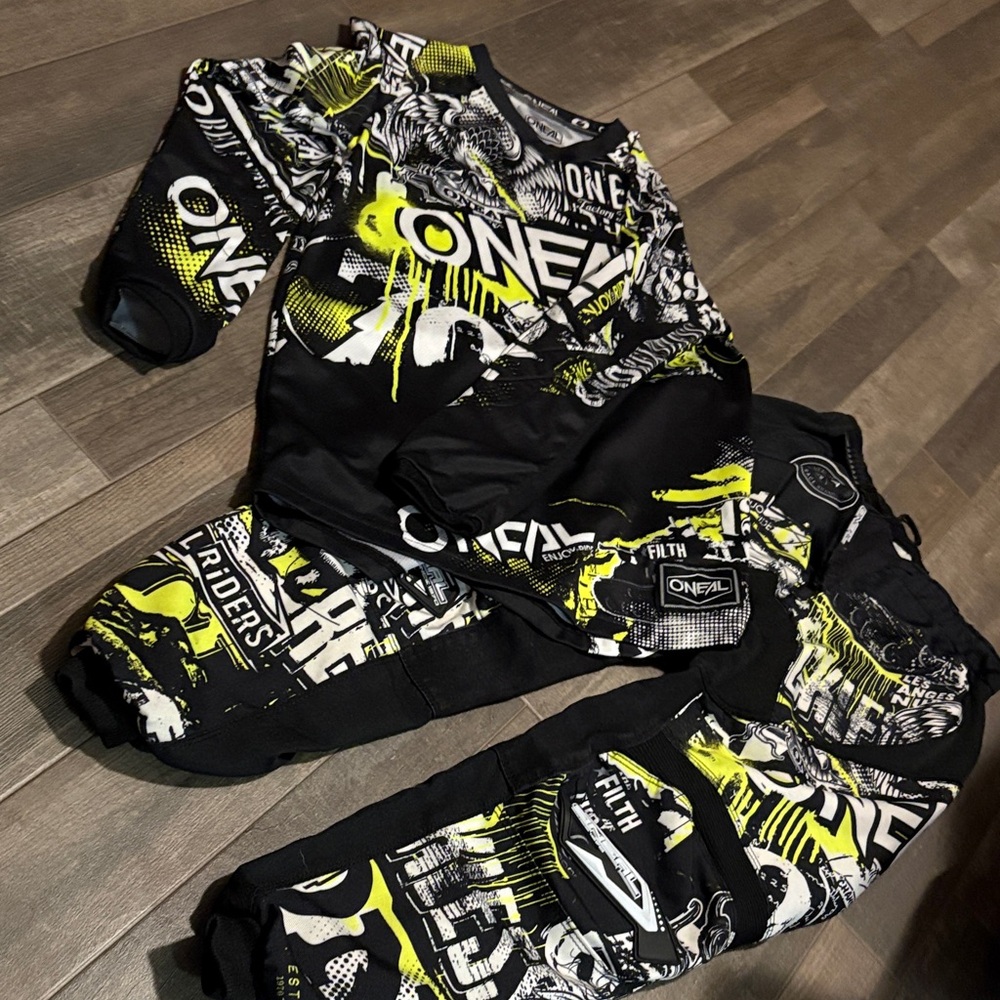 O'Neal Black and Yellow Graphic Motocross Set